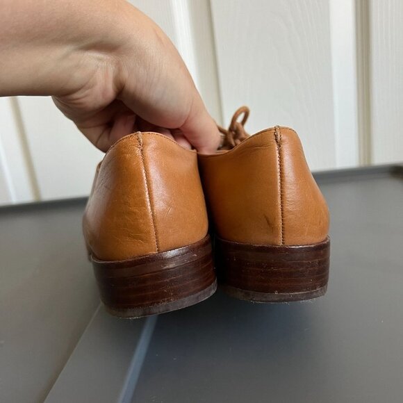 Madewell The Jess Brown Leather Lace-Up Pointy Toe Oxfords Women's Size 7 - Picture 7 of 12